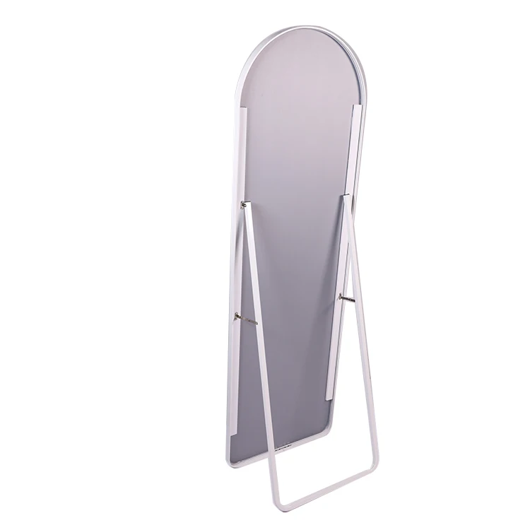 Simple Design Frame Arc Mirror Full Length Mirror Floor Standing Mirror With Support Frame