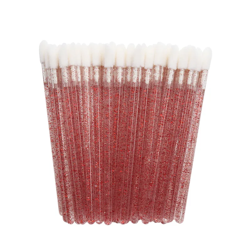 Wholesale Lip Applicator Glitter Clear Disposable Lipstick Beauty Makeup Tool Lip Brushes Wands
