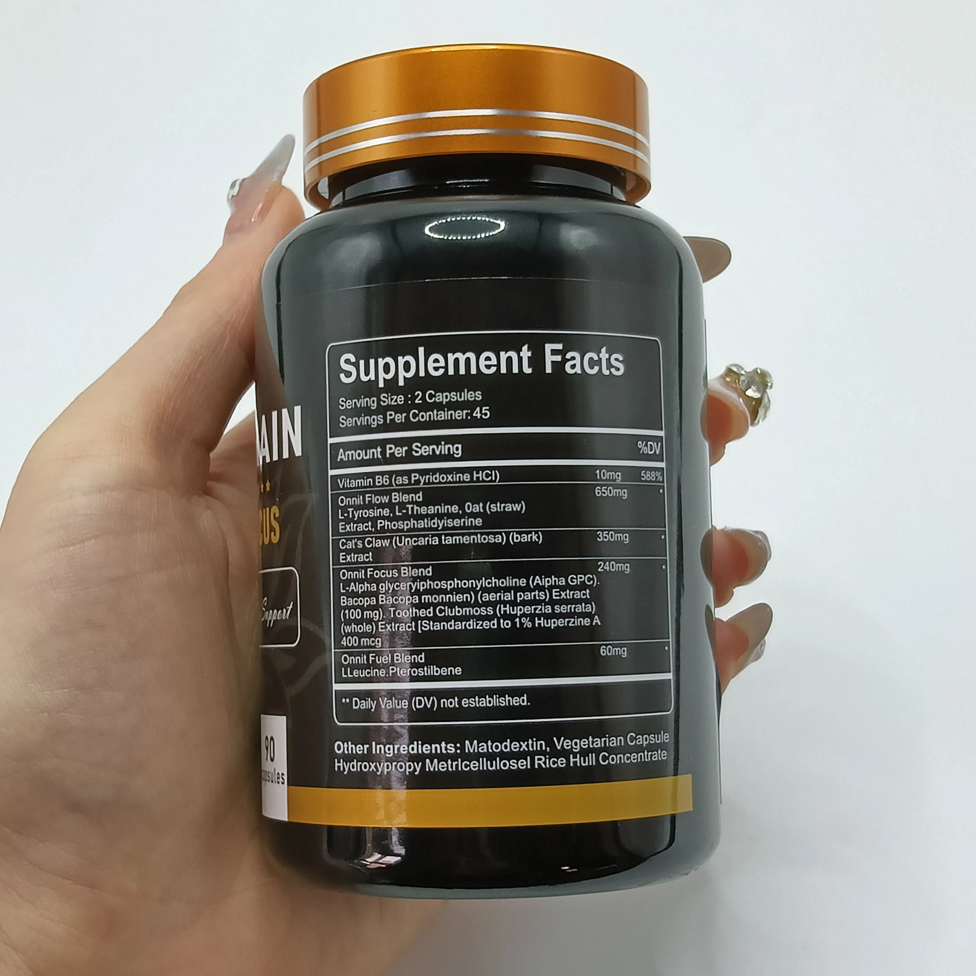 Hot Selling Alpha Brain Premium Brain Supplement Focus Capsules Concentration Focus Brain Memory Support Pills Capsules