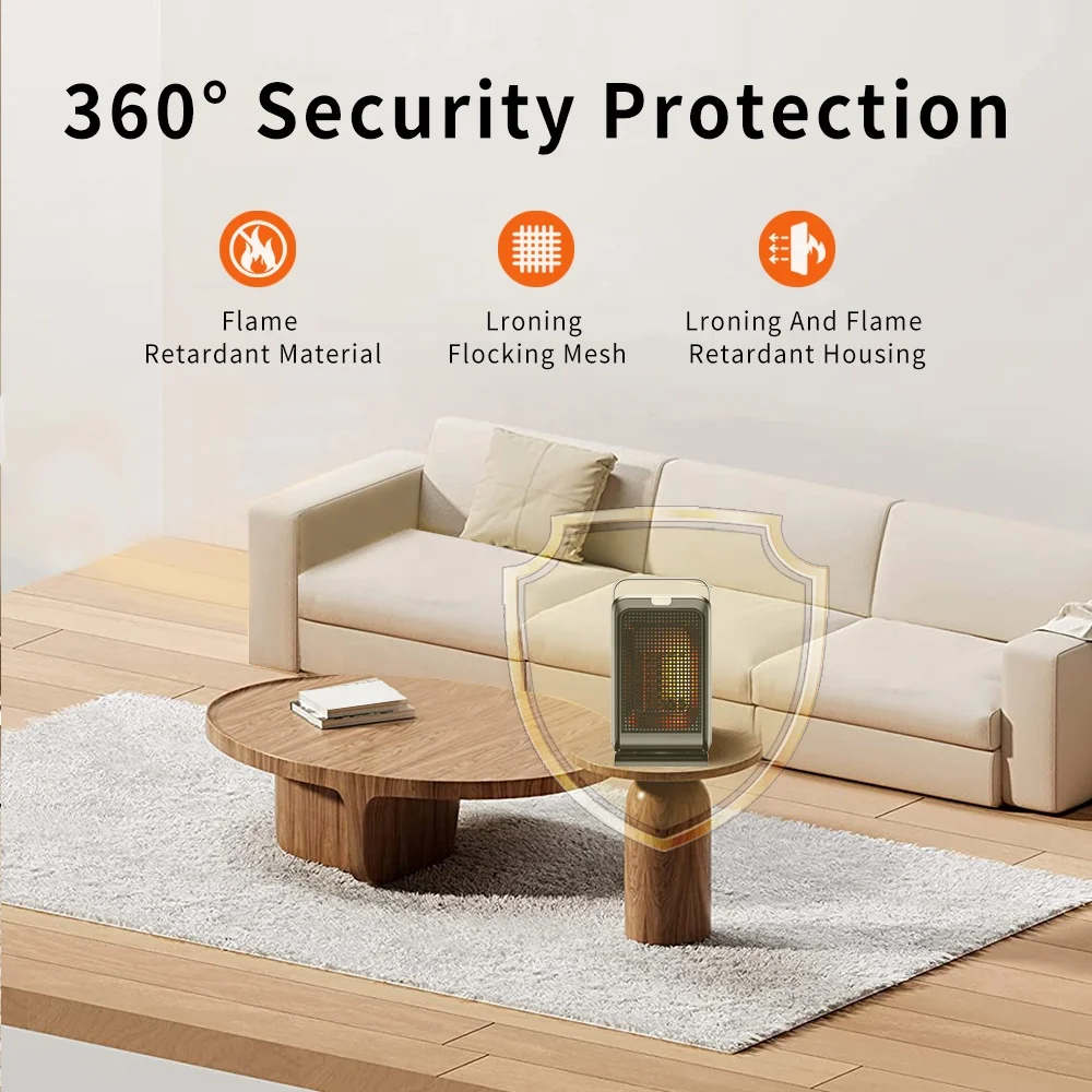 1000W Powerful Warm Blower Remote Controlled Desktop heater Small PTC Ceramic Portable Home ECO Energy Saving Desk Fan Heaters