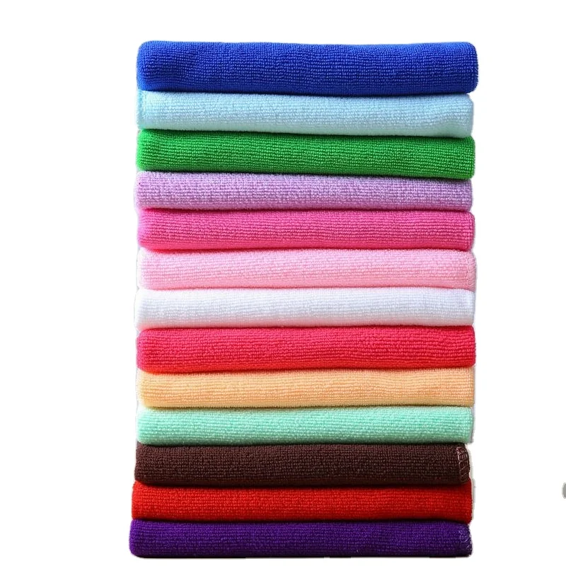 Wholesale 30*30cm 180gsm Manufacture High Quality Absorbent Clean Tabletop Square Washing Towel Microfiber Kitchen Cloths