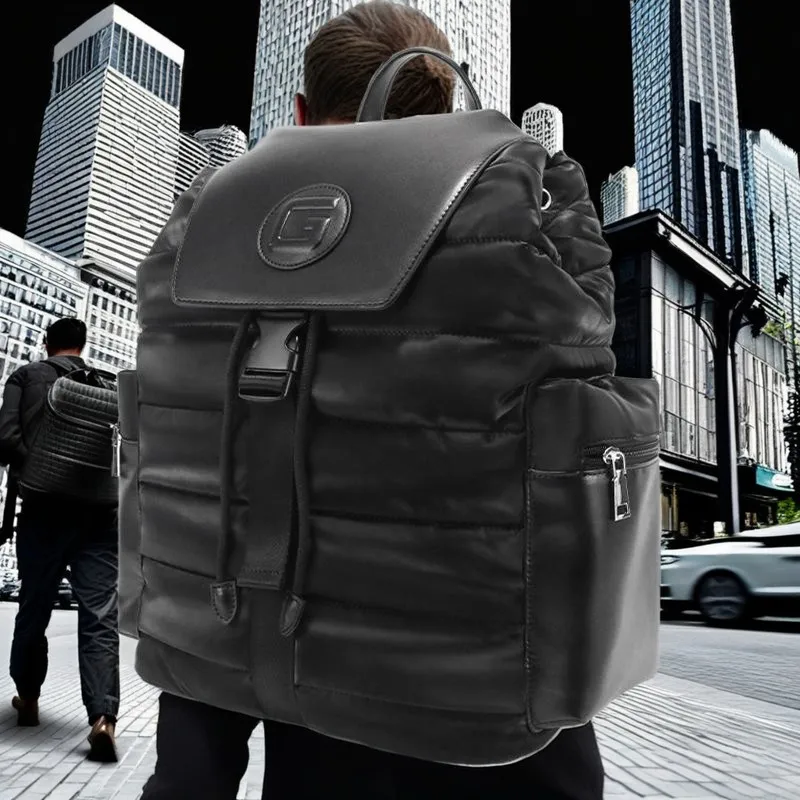 Gorfia Customized Design Luxury Genuine Leather Customize Logo Shoulder Bag Men Real Leather Backpack For Daily Outfit