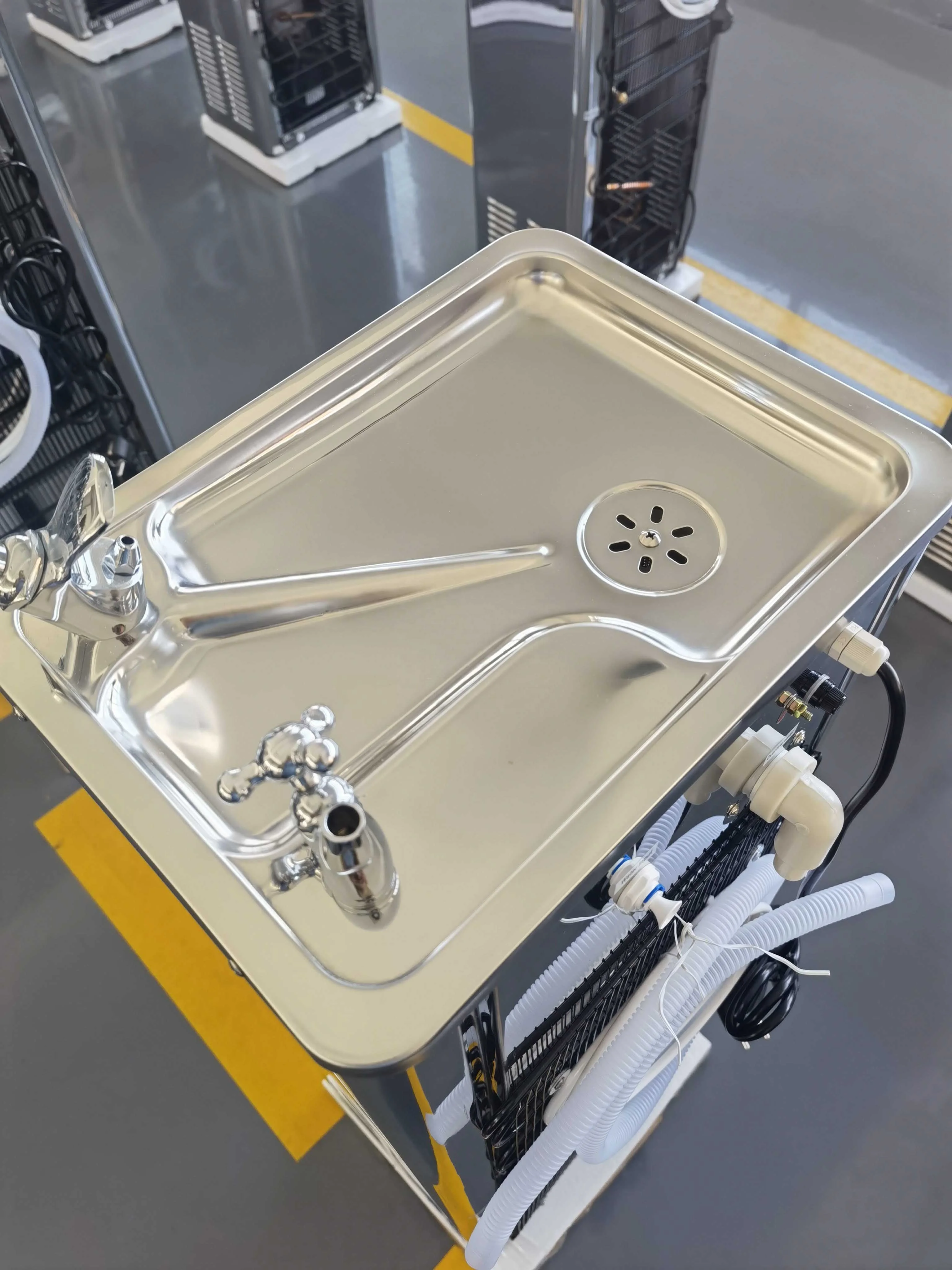 Chilled water cooler  fountain with pedal