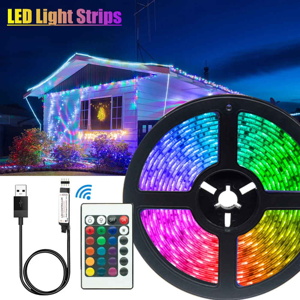 Hot Sale 5050leds Rgb 1M 2M 3M 4M 5M IP20 Desktop TV Screen Lighting Flexible Led Strip Light For Home