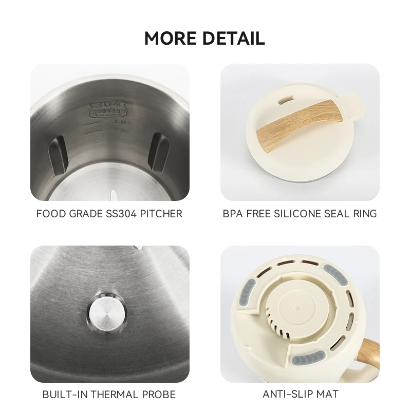 Multi-function Soybean Blender Soy milk Machine with Special LED Screen Design Automatic Soy Milk Maker  at Home Nut Milk Maker