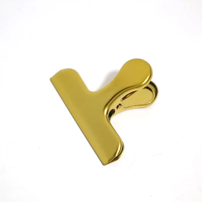 Лидер продаж, высококачественный прочный зажим из нержавеющей стали золотого цвета, зажим для пищевых продуктов, папка для заметок