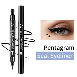 vegan no logo private label eyeliner double headed OEM 2 in 1 winged eyeliner stamp pencil with eraser