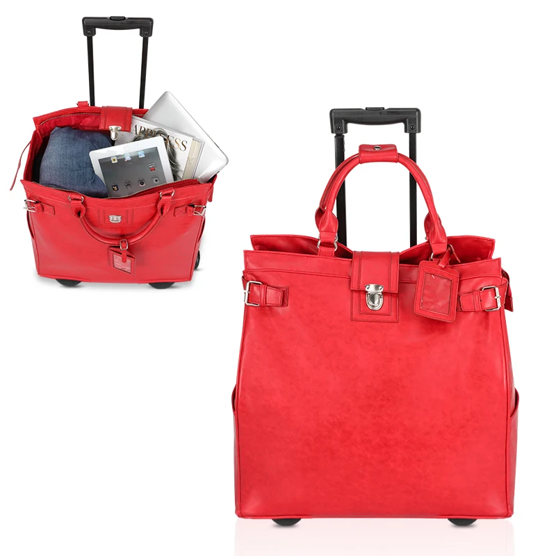 High Quality Fashion Multifunctional PU Traveling Storage Suitcase Lady Luggage Bags Travel Trolley Luggage with Wheel