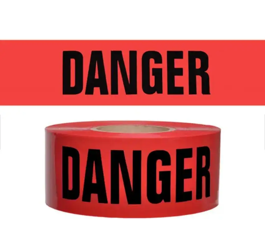 High Quality Yellow and Black Striped Non-Adhesive Barrier Tape Caution Ribbon Caution Tape