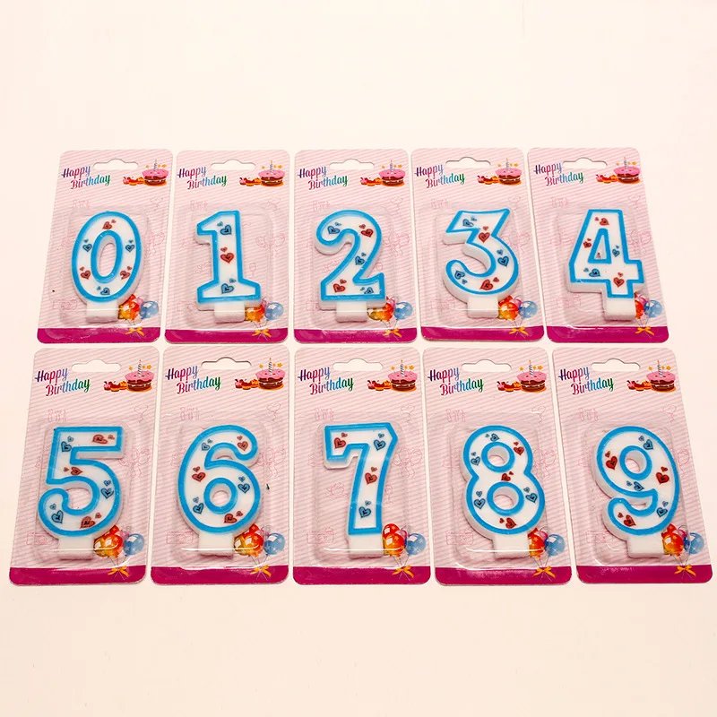 Wholesale Number Birthday Cake Candles  With Sprinkles Boy Girl Fancy Birthday Cake Candle Decor Sparkling Birthday Candle Cake