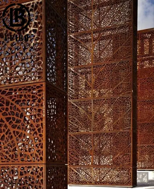 Decorative Laser cutting Outdoor Aluminium Perforated Sheet Metal Facade