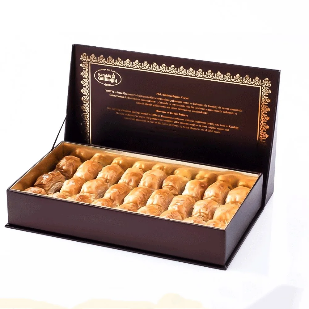 Custom Design Luxury Sweet Paper Packaging Empty Gift boxes for Maamoul And Baklava Boxes