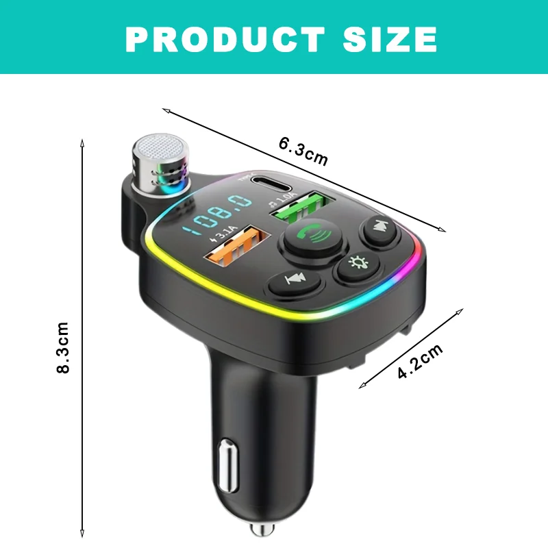 Q11 Bluetooth FM Transmitter Handsfree Car Radio Modulator MP3 Player USB Super Quick Car Charge Adapter for Car MP3 Player