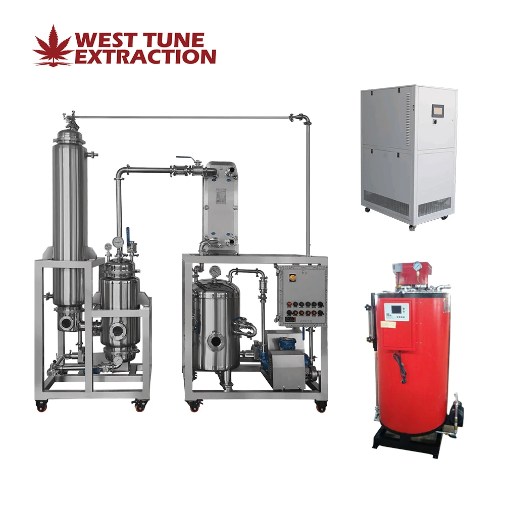
West Tune Ethonal Evaporation Plate Type Small Single Effect CBD Falling Film Evaporator with Higher Cooling Efficiency 