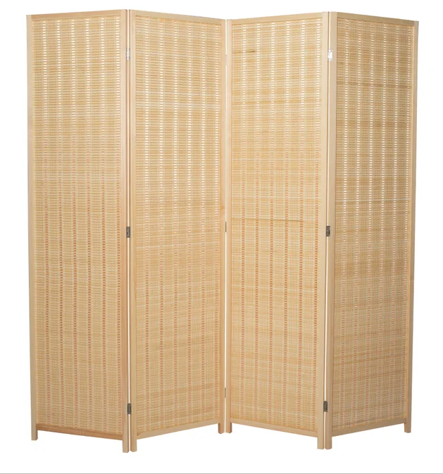 Bamboo Screen dividers Room Divider Folding Separator Partition Splitter Privacy Screen 4 Panel Bedroom Living Room Balcony