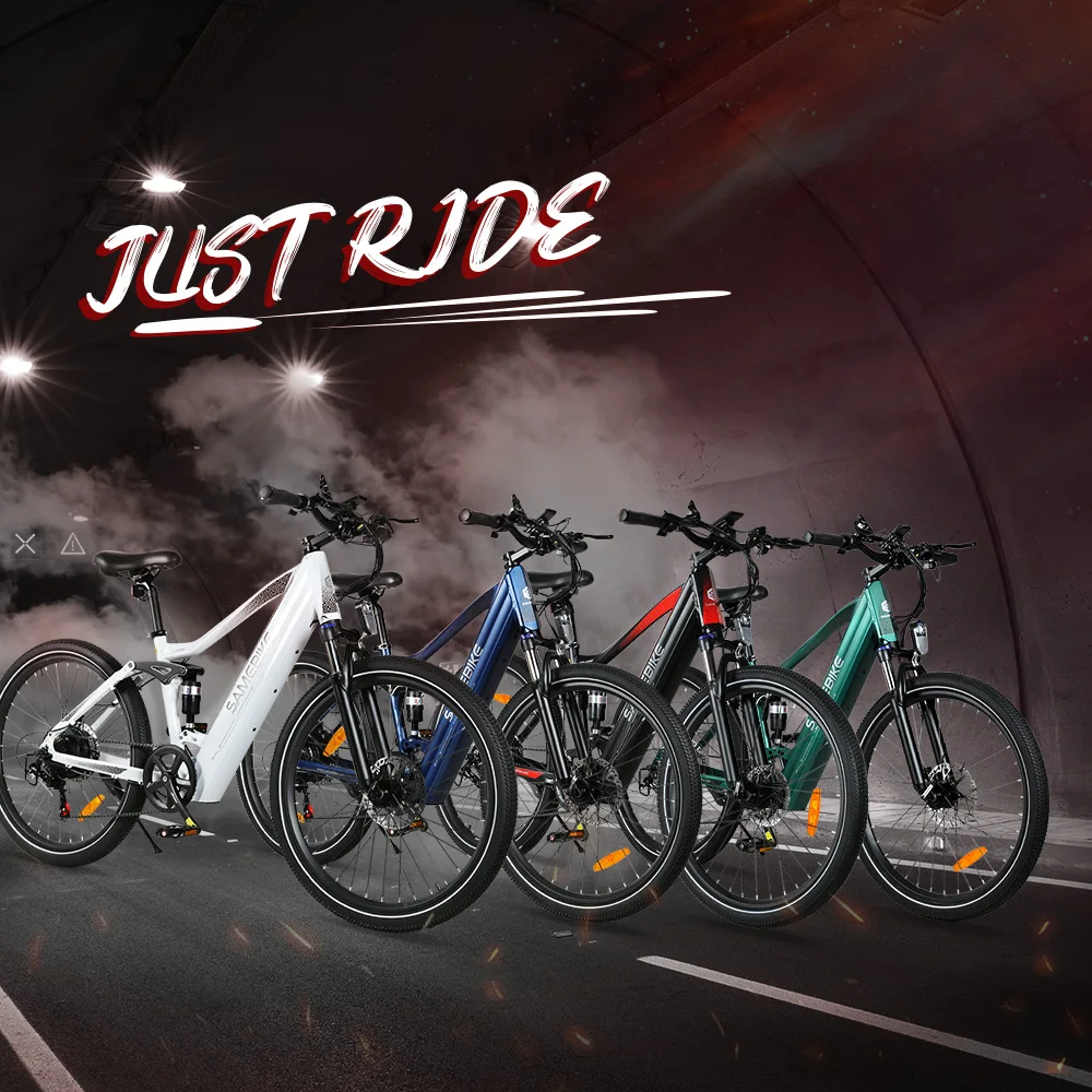 SAMEBIKE China Factory OEM Integrated 48V Lithium Battery Electric Mountain Bike with Rear Hub Motor