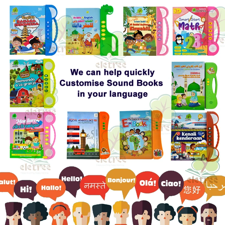 Electronic Malay Arabic English Math Oral Learn By Game Machine Baby Electric Book With English Urdu And Math For Kids