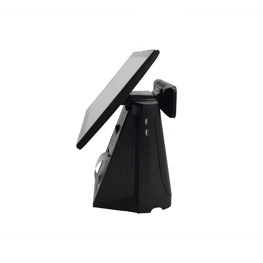 Supermarket 15.6 inch touch screen electronic cash register pos terminal embed thermal printer