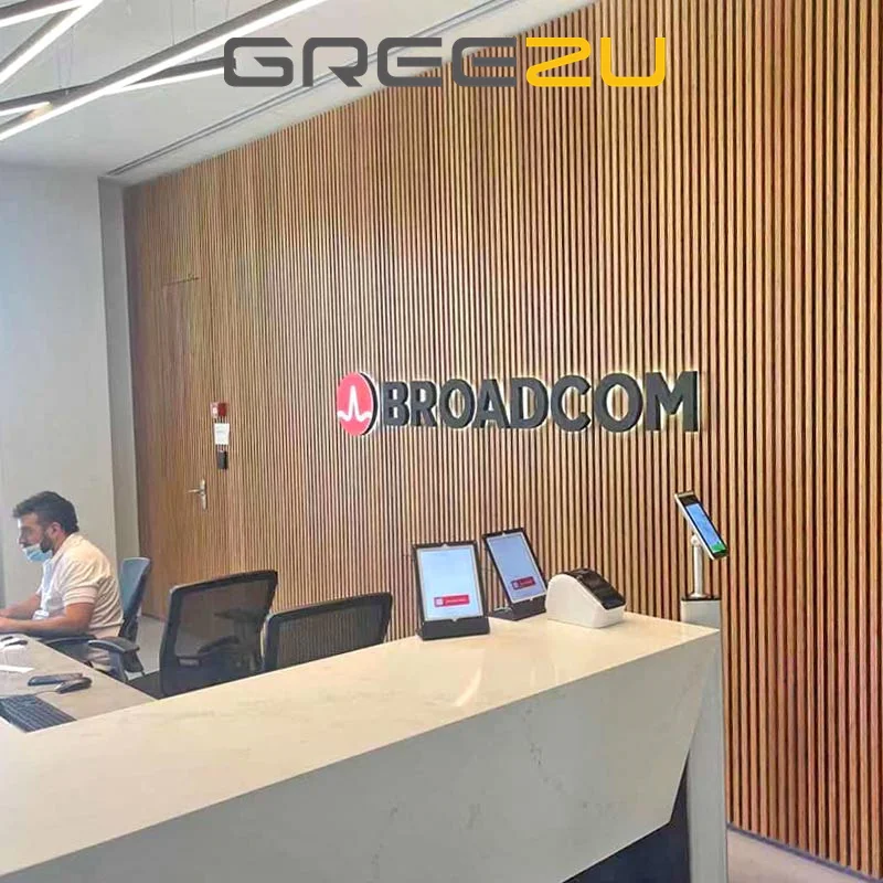 Modern Fireproof Linear Bamboo Partition Wall Facade Panel Prefab 3D Wood Panels for Interior Decor Waterproof Design