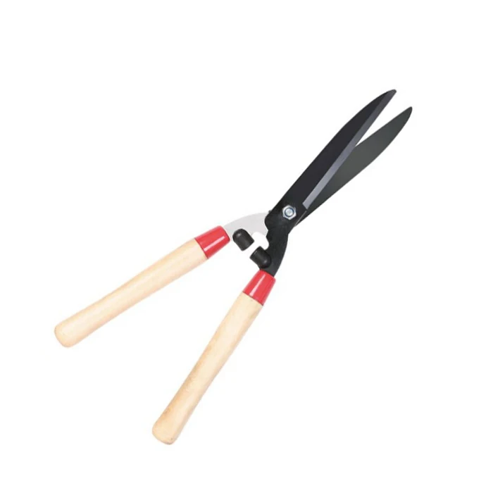 Wooden handle grip garden scissors branch shrub cutter wavy hedge shears hedge trimmers clippers pruning shears