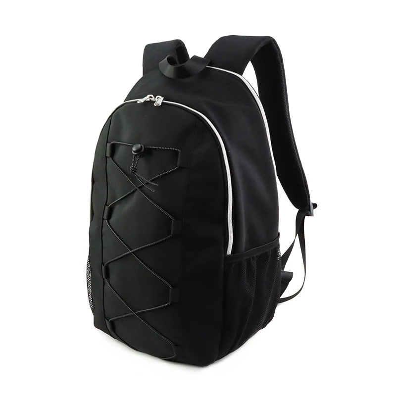 Custom Logo Large Capacity Waterproof Black Nylon Casual School Rucksack Sport Student Laptop Backpacks