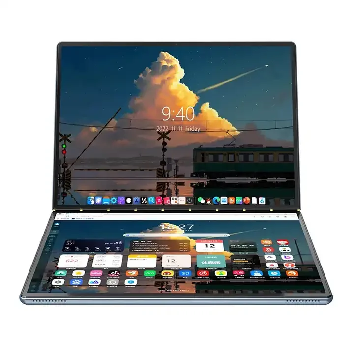 New 13.5' 2.5K Dual Touch Screen Laptop Intel N100 Gen12 16G RAM ddr4 512GB SSD Fast Charging Gravity Induction Ultrabook