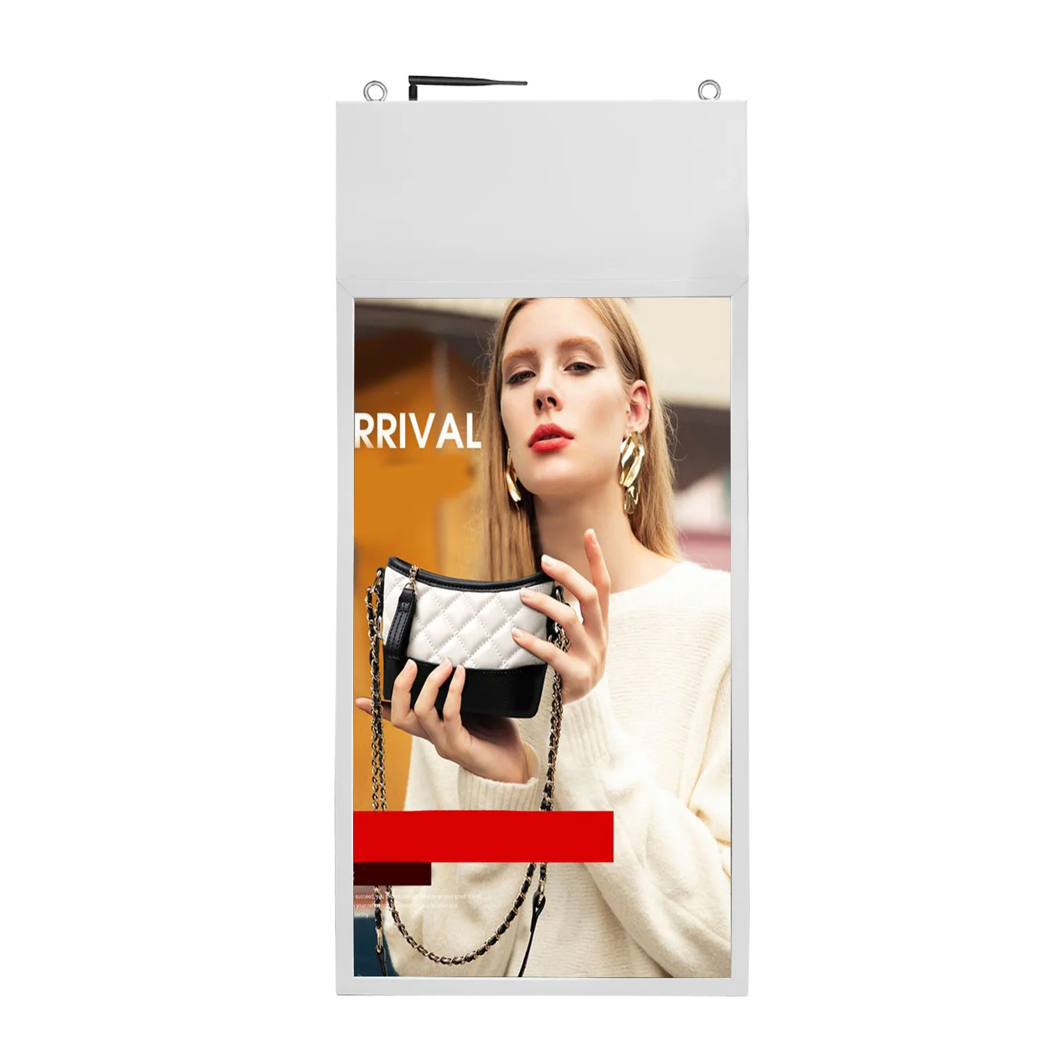 Aiyos Double Sided Hanging Digital Display 43 55inch digital display ad wifi menu holder power bank