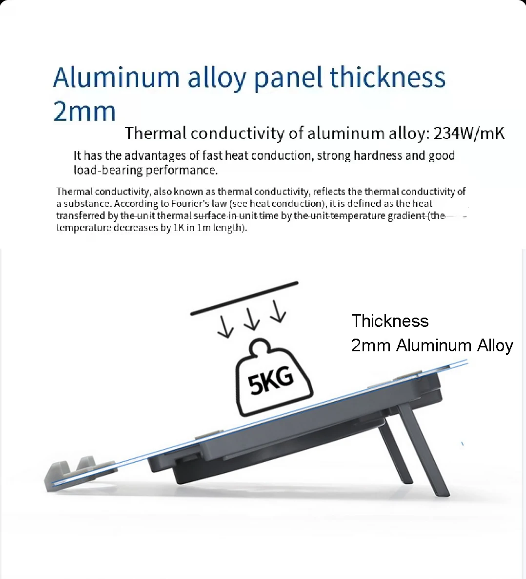 Aluminium Alloy Computer Holder with Cooling Fan Portable Laptop Stand Laptop Cooler for Desk