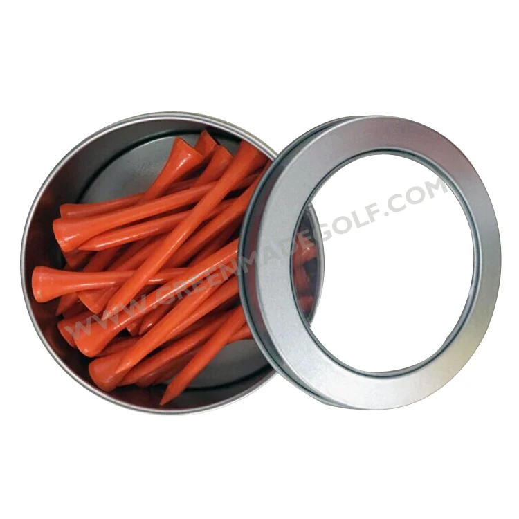 Plain thin metal tin boxes for golf tee gift packing, 35mm  round candy tin box