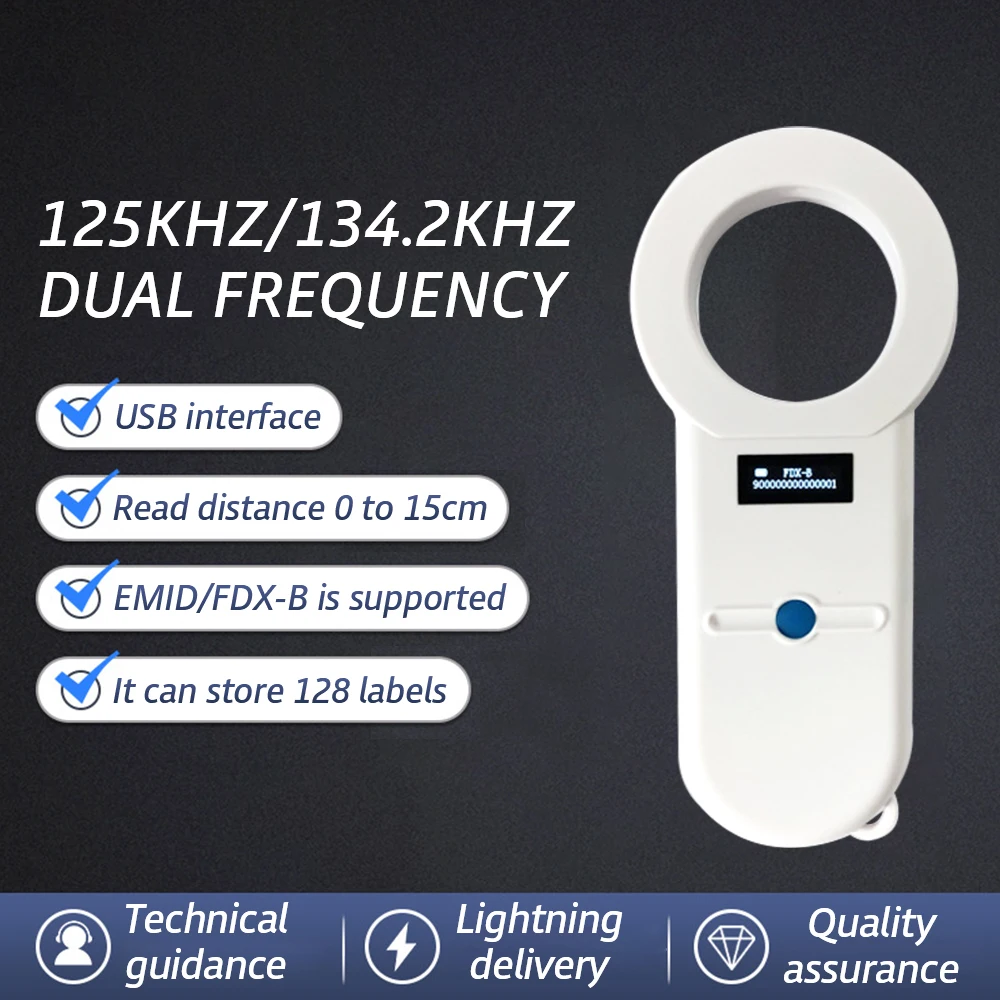 Animal chip scanner ear tag small mini RFID pets microchip scanner RD-W90