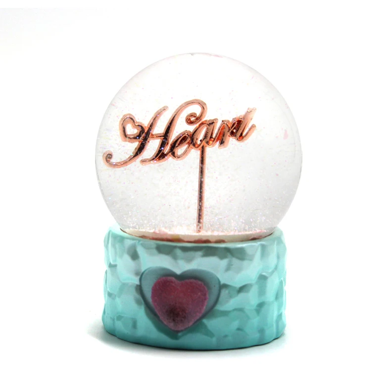 Personalized Zinc Alloy Dream Alphabet Snow Globe Fairy With Pink Print Resin Base And Silver Glitter White Snow