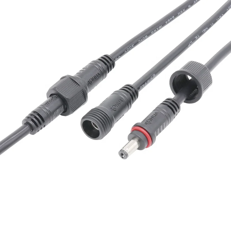 5221 5525 Type Waterproof 2 Pin DC Power Male Female Connector for CCTV LED Light