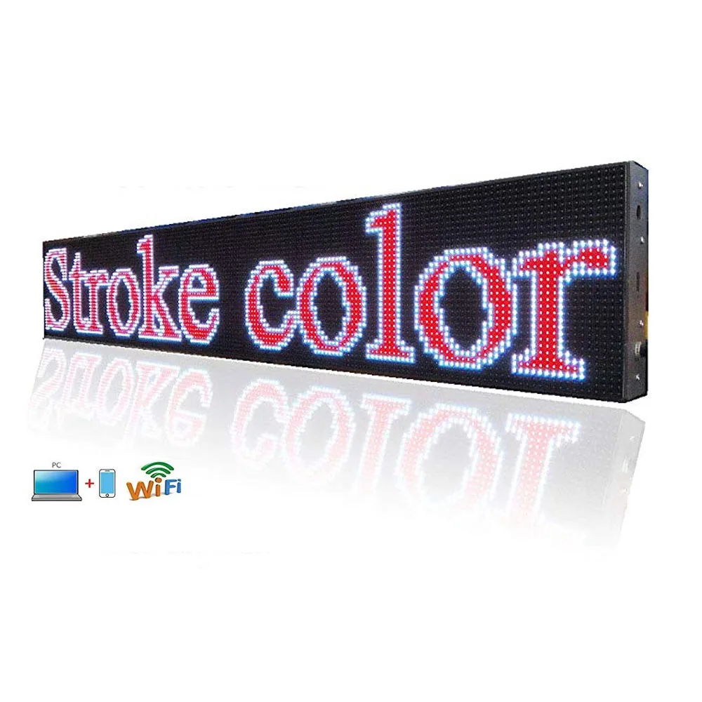 7 color led scrolling display message board WIFI LED Sign Display Programmable Screen Scrolling text letter p5 led display