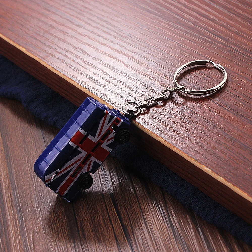 Factory Direct London Bus Custom 3d Metal Keychain For Souvenir