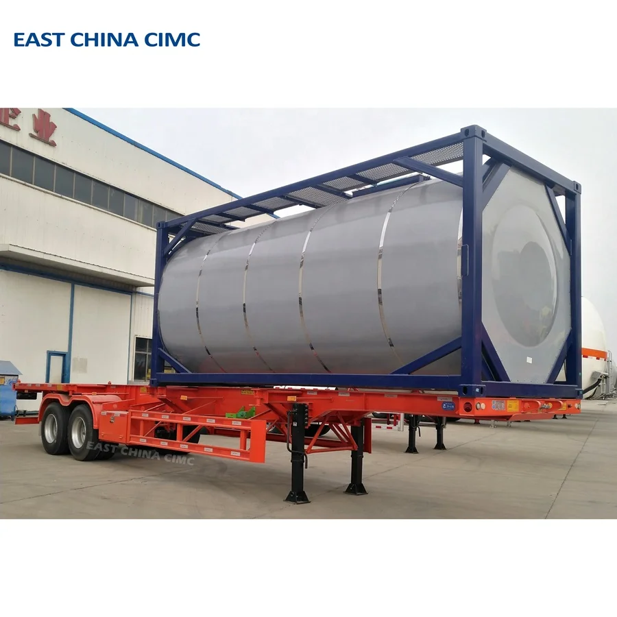 22000liters 20ft Shipping Container LNG ISO Tanker For Chemical Liquid Transport