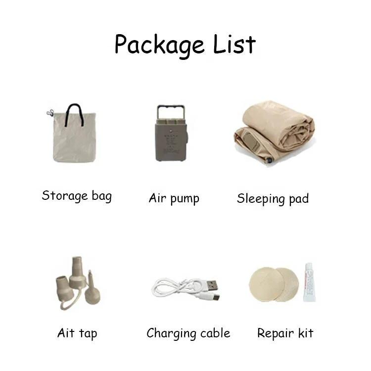 Inflatable Air Bed Ultralight Camping Sleeping Pad Sleeping Mattress with Built In Withdrawable Pump
