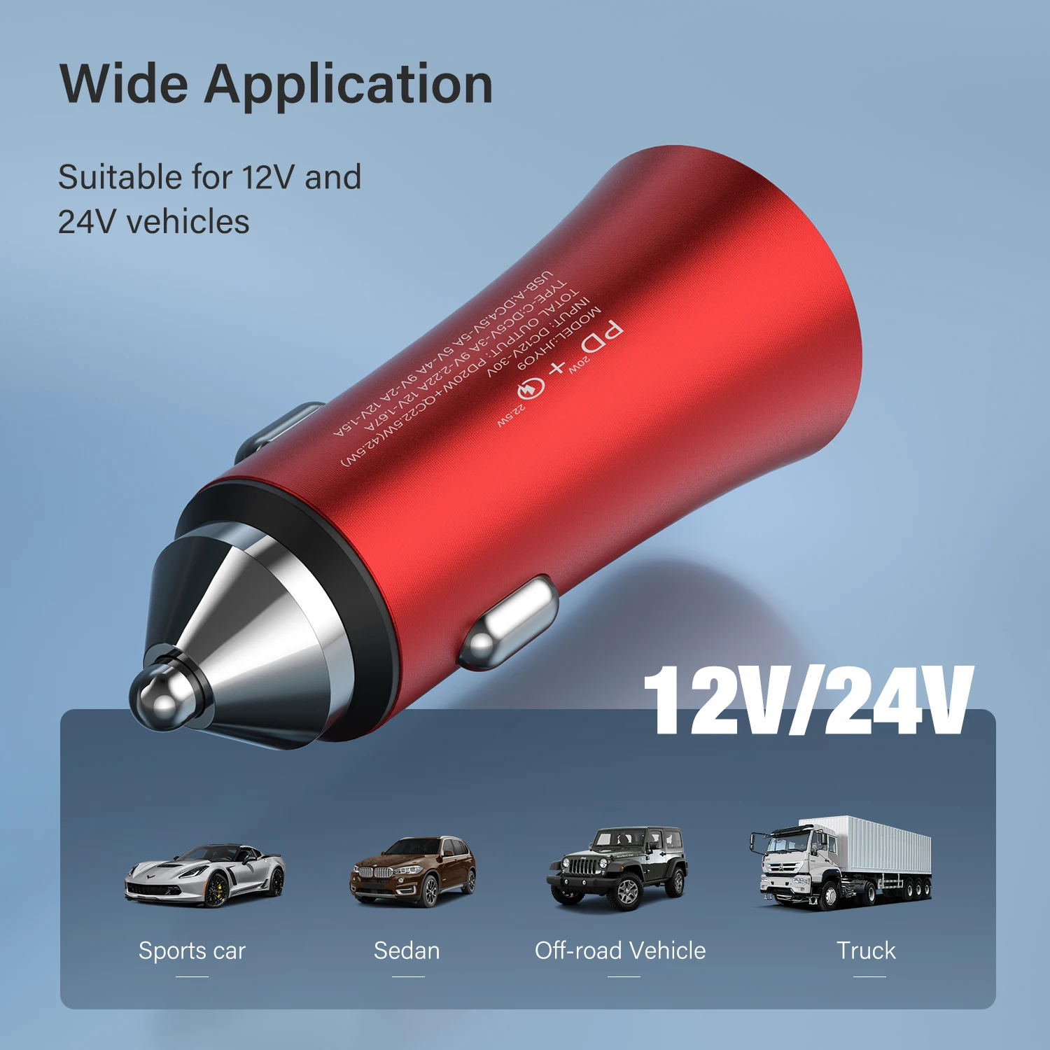 3D UV 42.5W Car Charger USB Type C Fast Charger QC 4.0 3.0 PD Quick Charging for iPhone 14 13 Max Mobile Phone Charger