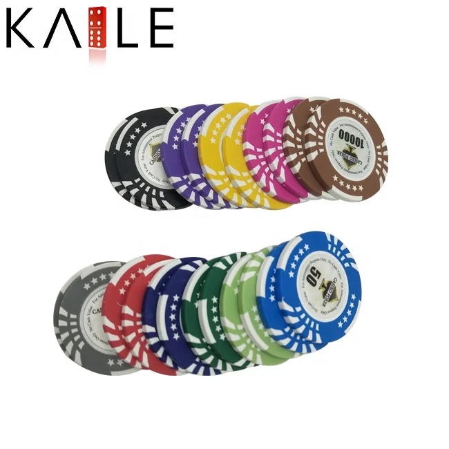 China factory supply 14g poker chips clay five stars texas with cash value custom logo sticks for casino entertainment products