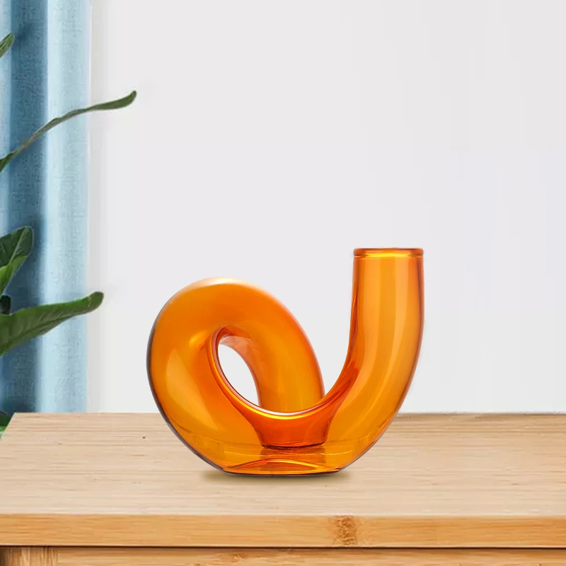 New Glass Candle Holders Candlestick Holder Multi Use Creative Glass Flower Vase for Home Decor