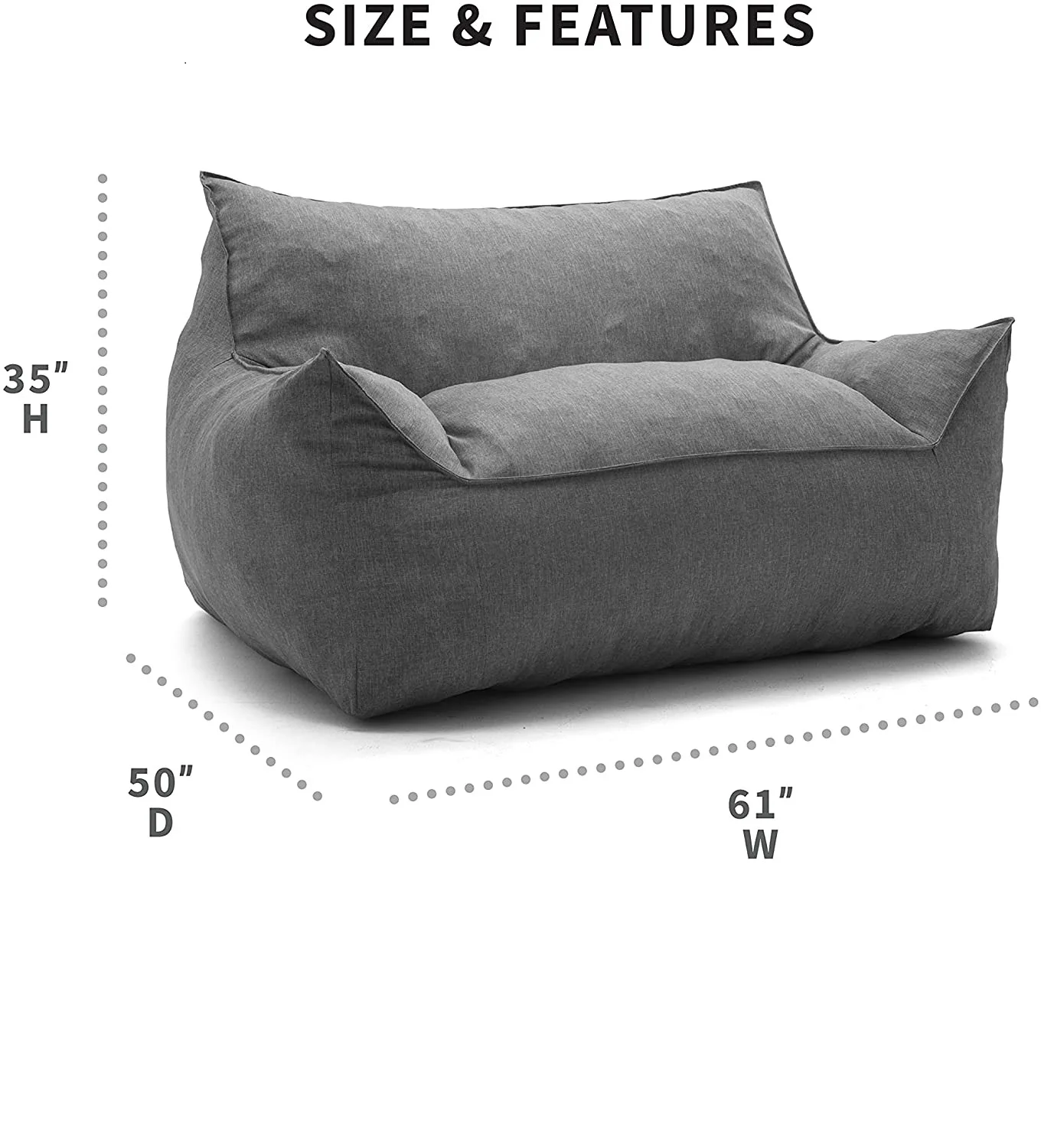 Amazon hot sale bean bags sofa chair Imperial Lounger in Comfort Suede plus