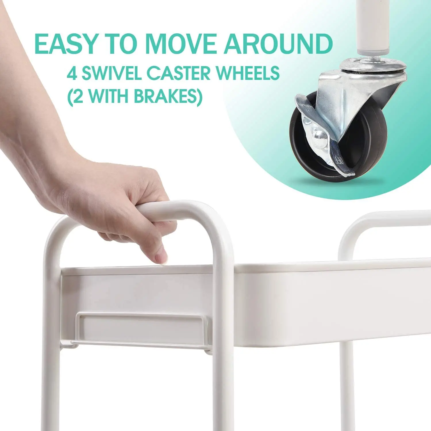 Hot Sale Metal Utility Cart with Lockable Wheels