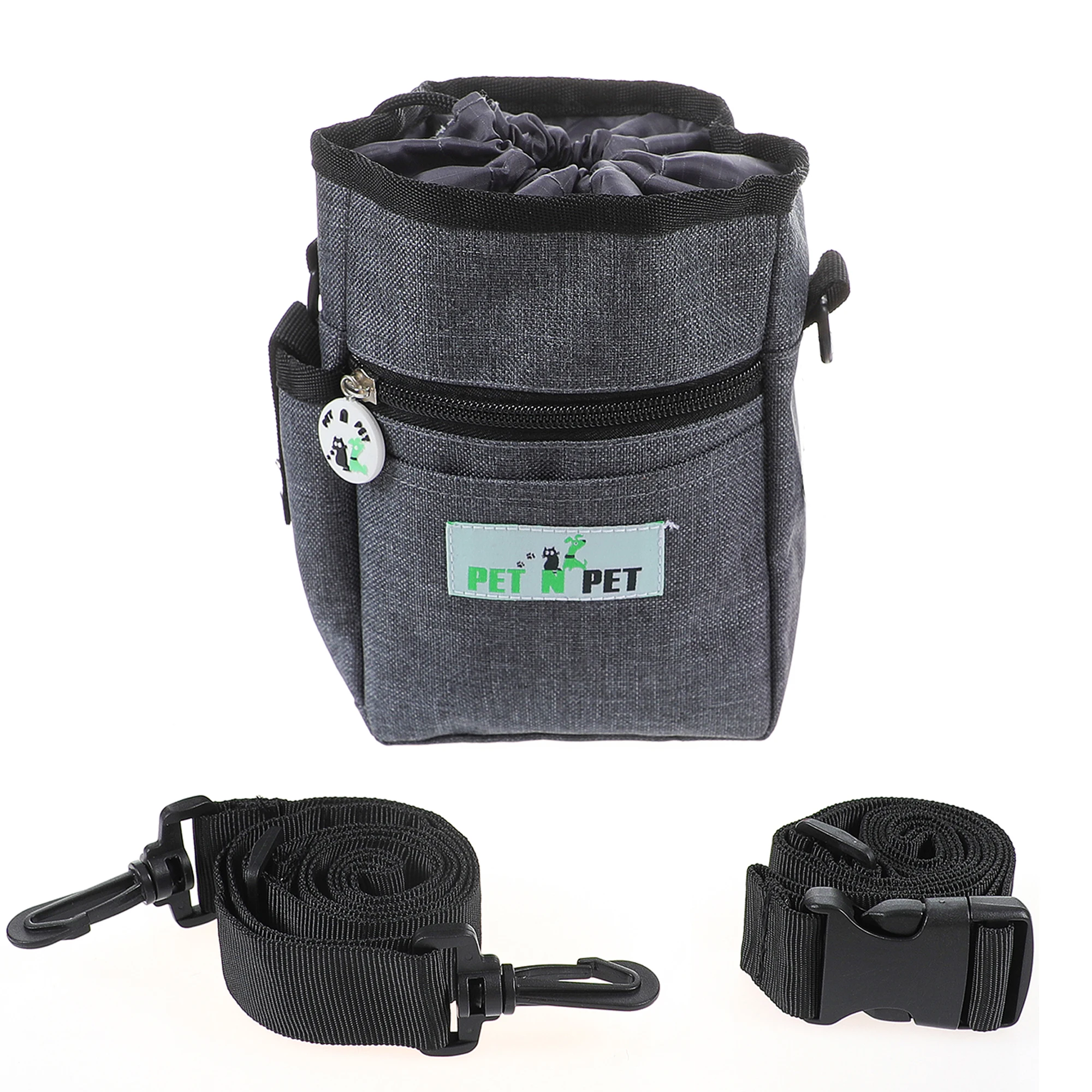 
Customized Outdoor Pet Dog Treat Pouch Bag Dog Agility Training Pouch with with Waist Shoulder Built-In Poop Bag Dispenser 