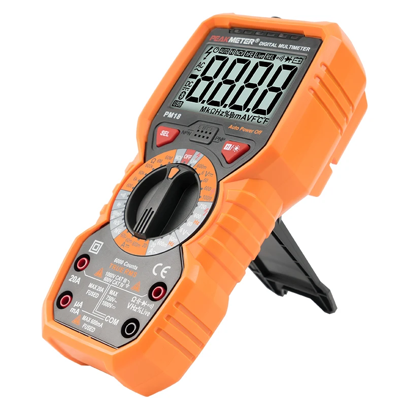 PM18 AC DC Voltmeter NCV Live line Test Hand-held Digital Multimeter Capacitance multimetro True RMS Ampere meter