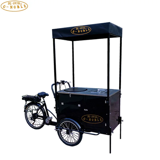 New type food bicycle mobile fast food truck 3 whele bicycle modern trolly food