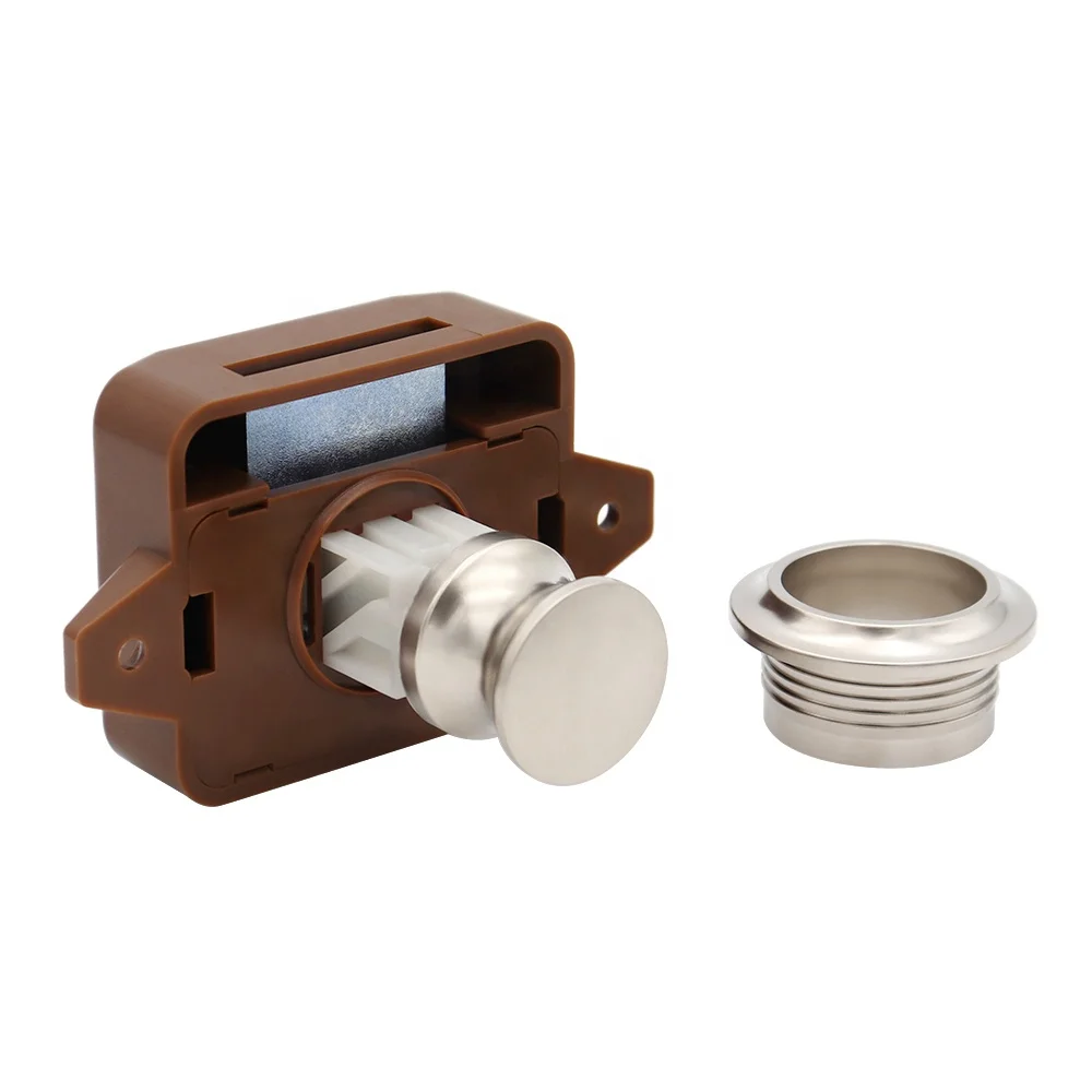 TP005BN Hot sell Camper lock Push Button Door Latch  For RV Caravan cabinet drawer