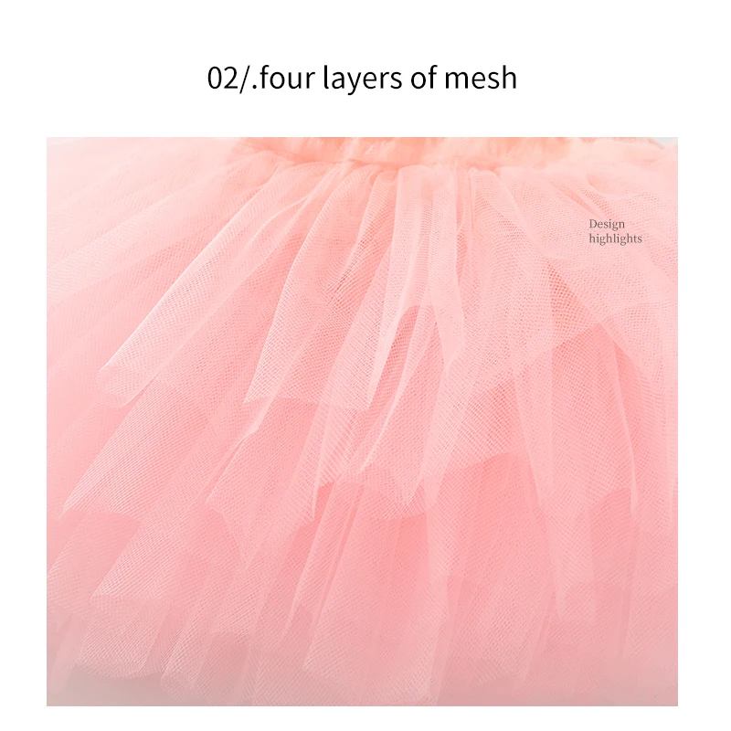 Ballet Dance Dress Girls Tutu Skirt Ballet Wrap Skirt for Girls Training Stage & Dancerwear Children 4 Layers Shanghai T/T