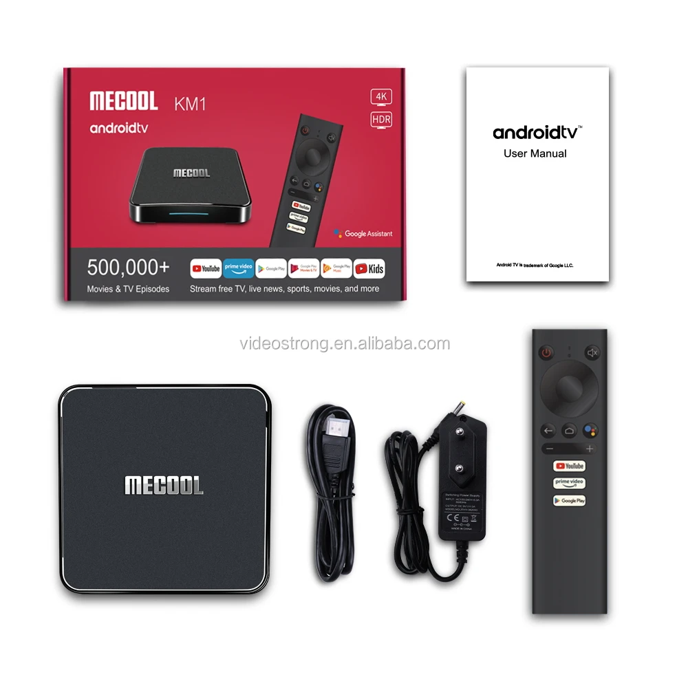  Оптовая цена KM1 Android TV Box четырехъядерный H265 игровой пульт дистанционного управления потоковая Смарт Интернет медиа