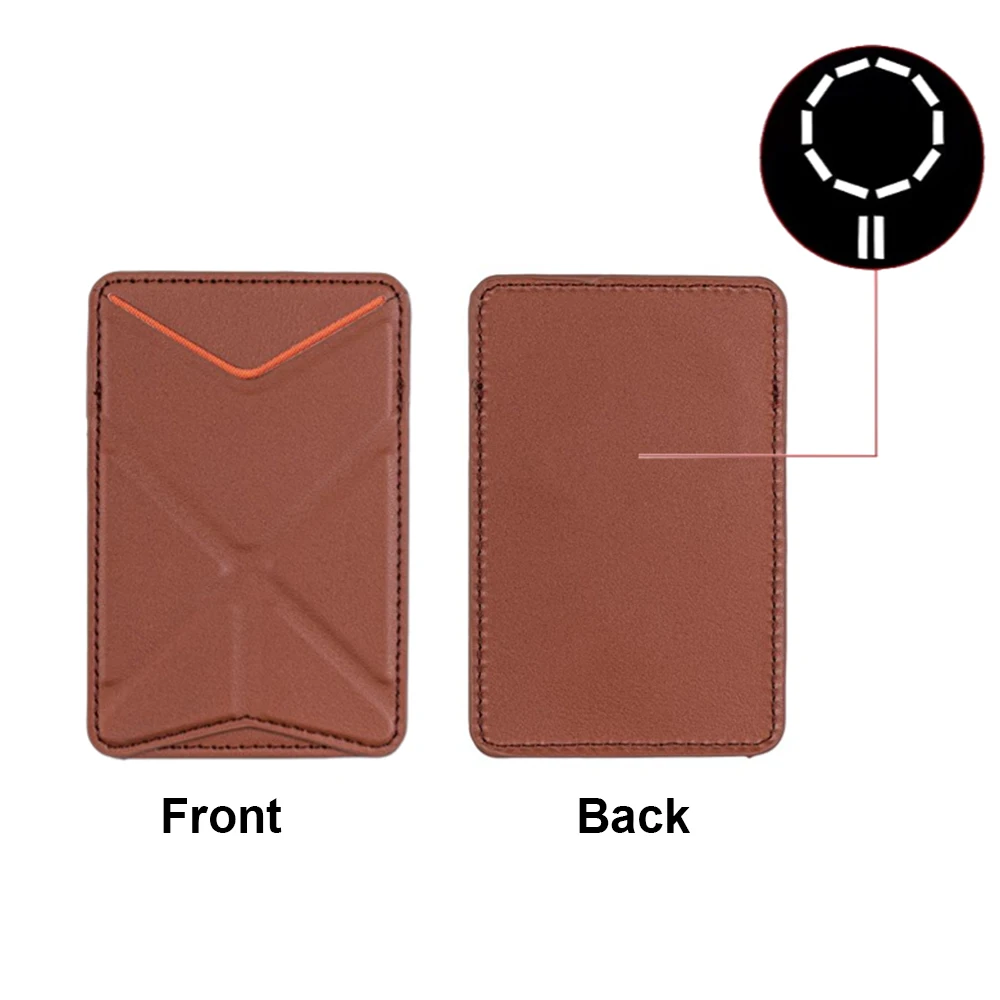 Foldable Phone Holder Back Wallet Card Holder with Phone Stand, Magnetic Credit Card Holder Leather Phone Wallet