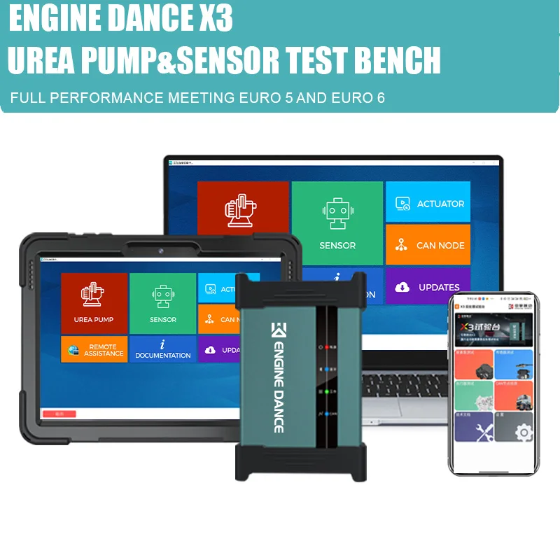 Испытательный стенд для двигателей X3, испытательный стенд с мочевинным насосом/датчиком, для 5 евро 6 евро, для BOSCH,Cummins,Tenneco и других