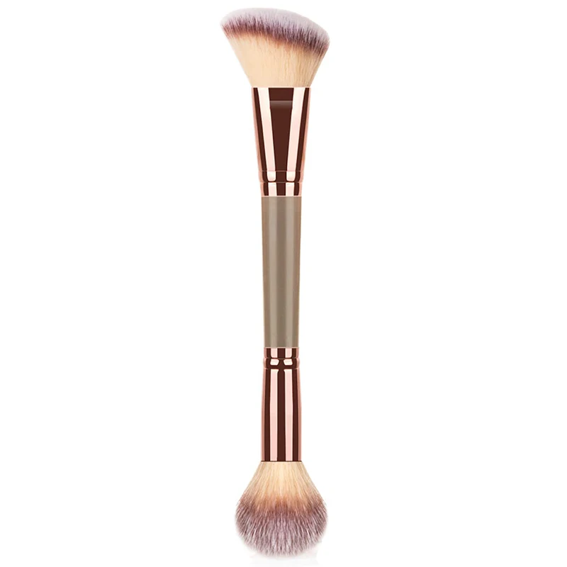Multifunctional Double Ended Makeup Brush Single Blush Brush Foundation Makeup Brush for Blending Liquid Powder Concealer Cream